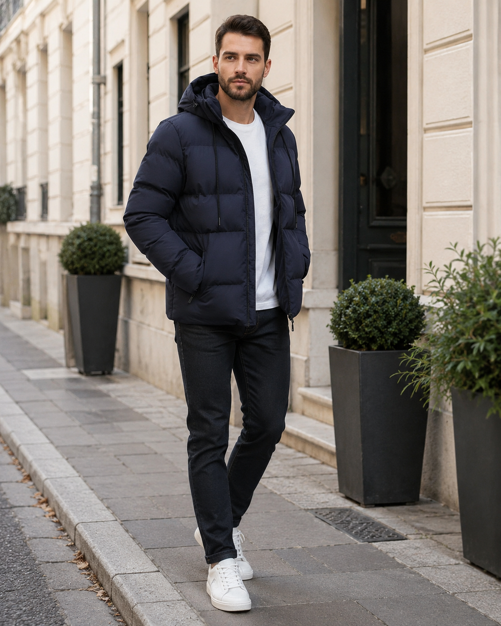 Olie Men's Hooded Winter Parka – Waterproof Windproof Puffer Jacket
