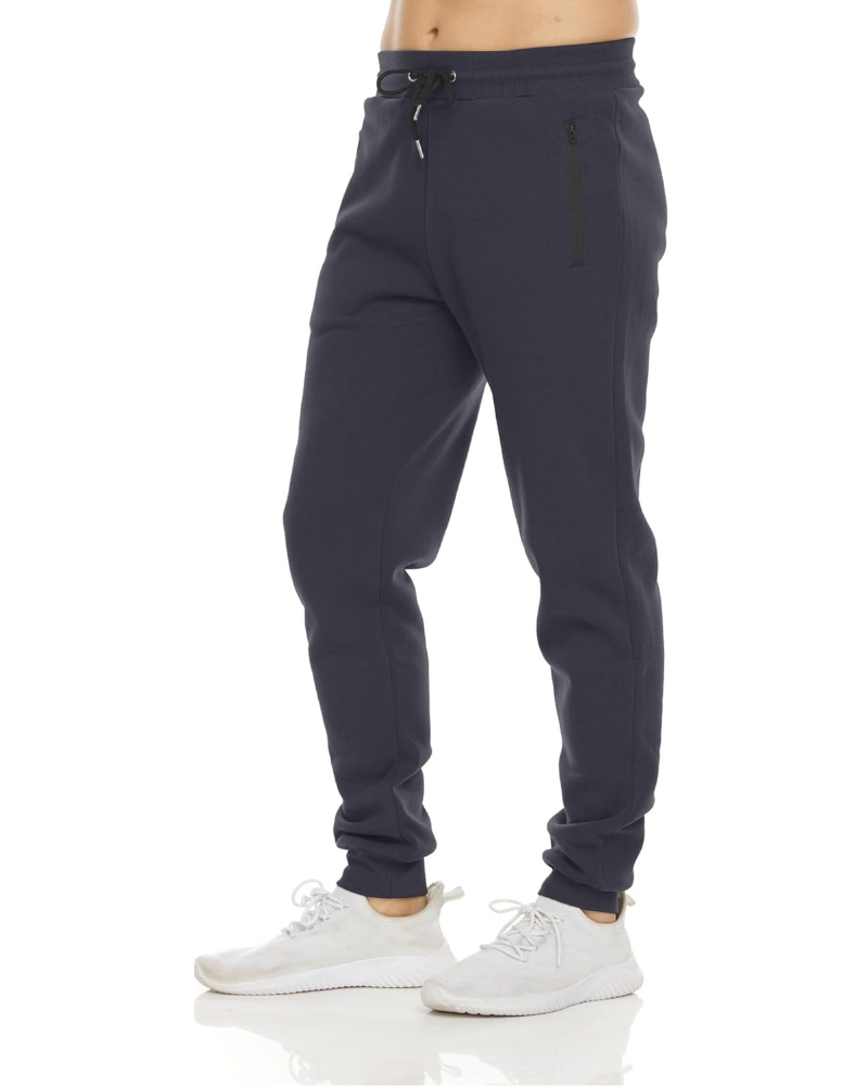 Pánské fleecové jogger kalhoty Nathan, 3 kusy – kapsy na zip, pas se stahovací šňůrkou a velikosti S–3XL