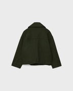 Vanessa Women's Cropped Wool Jacket – Double-Breasted Warm Winter Coat