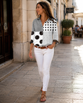 Blusa estampada para mujer Norina: top transpirable de corte relajado y diseño elegante