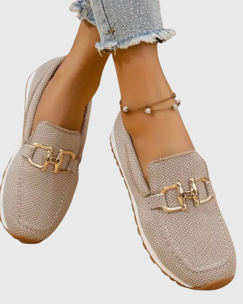 Mocassini in mesh da donna Brooke – scarpe leggere da infilare con dettaglio morsetto
