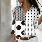 Blusa estampada para mujer Norina: top transpirable de corte relajado y diseño elegante