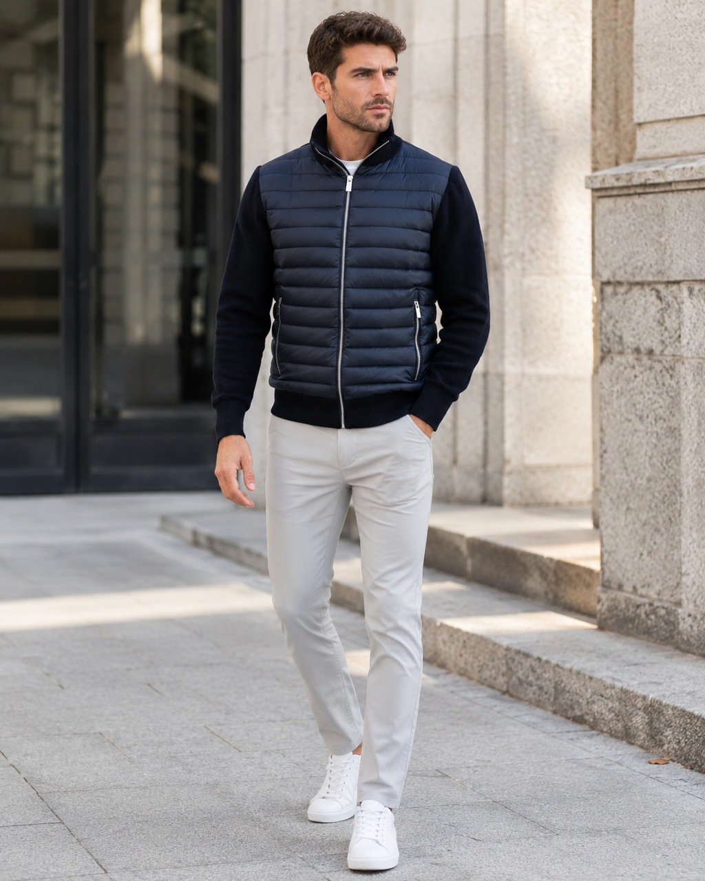 Xian Men's Hybrid Jacket – Removable Sleeve Lightweight Travel Jacket